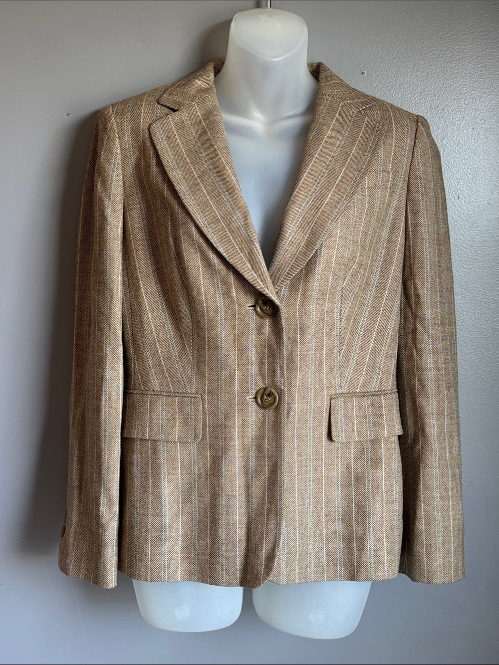 LOFT petites wool blend pinstripe tailored blazer * sz 6 petites